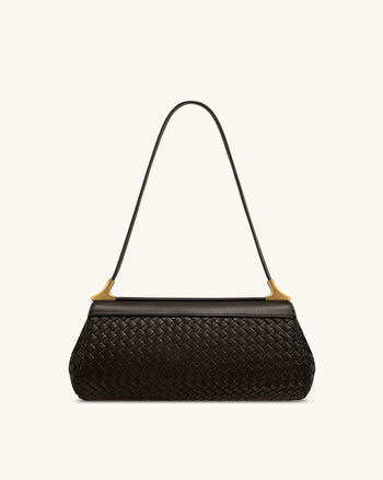 Eloise Borsa a Spalla Intrecciata - Marrone Scuro
