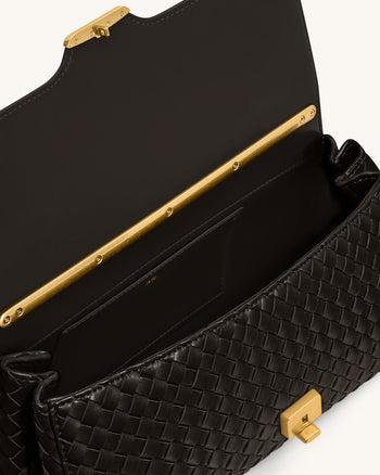 Eloise Borsa a Spalla Intrecciata - Marrone Scuro