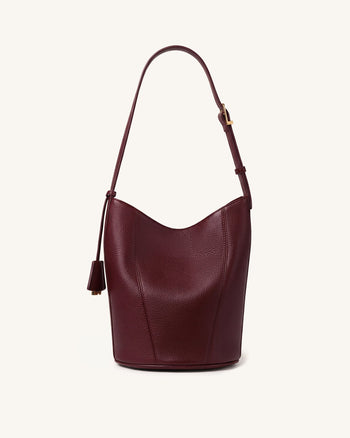Zora Borsa a secchiello martellata - Bordeaux scuro