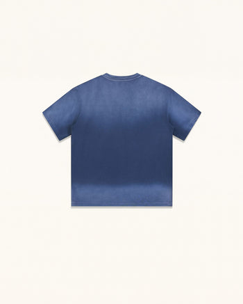 Essential T-shirt boxy con strass Rose lavaggio acido - Blu vintage