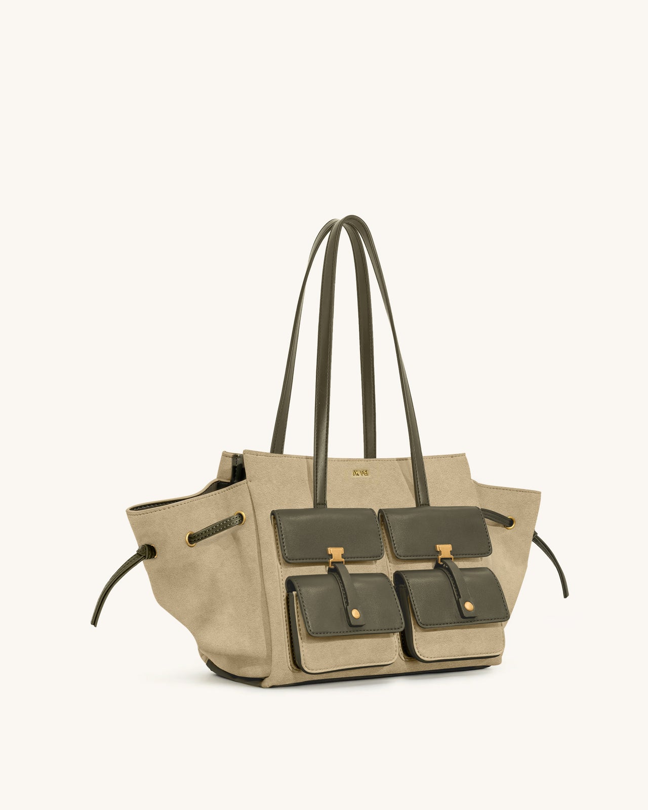 Linda Borsa Tote in Finta Pelle Scamosciata - Verde