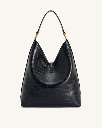 Aria Borsa a Spalla - Coccodrillo Nero