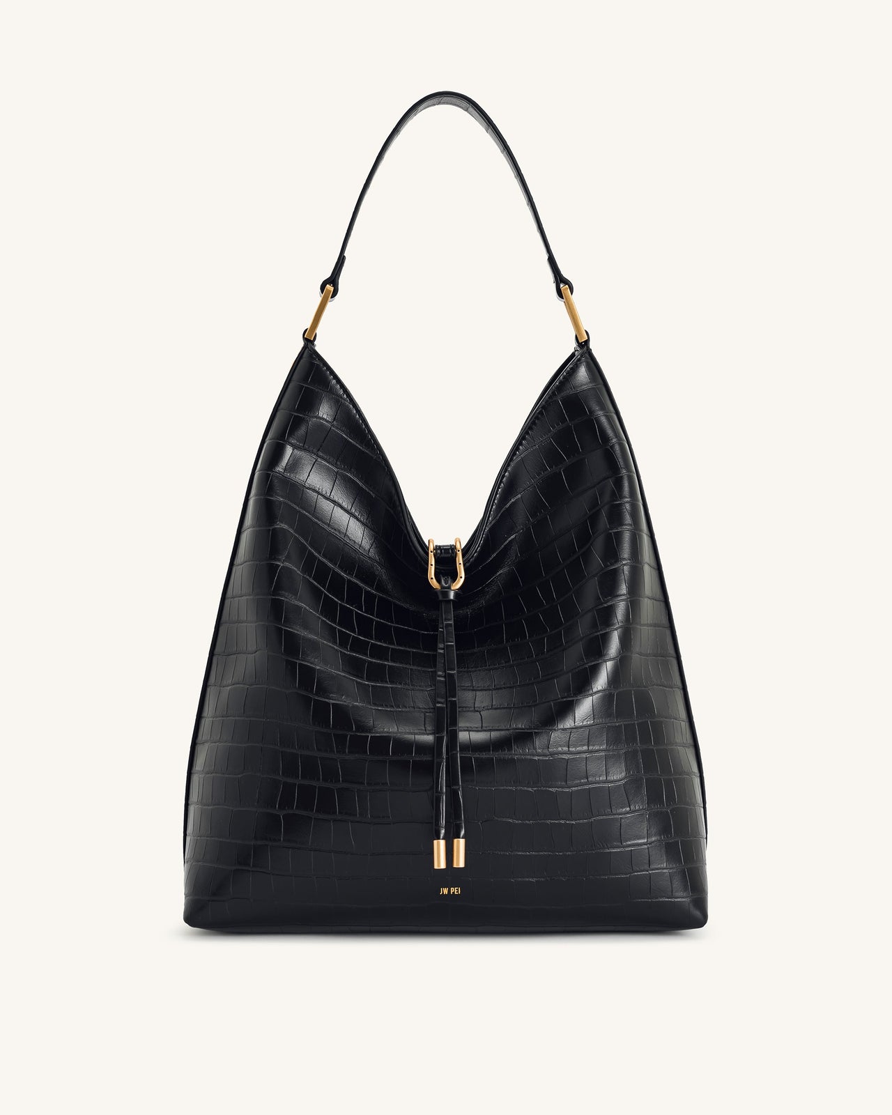 Aria Borsa a Spalla - Coccodrillo Nero