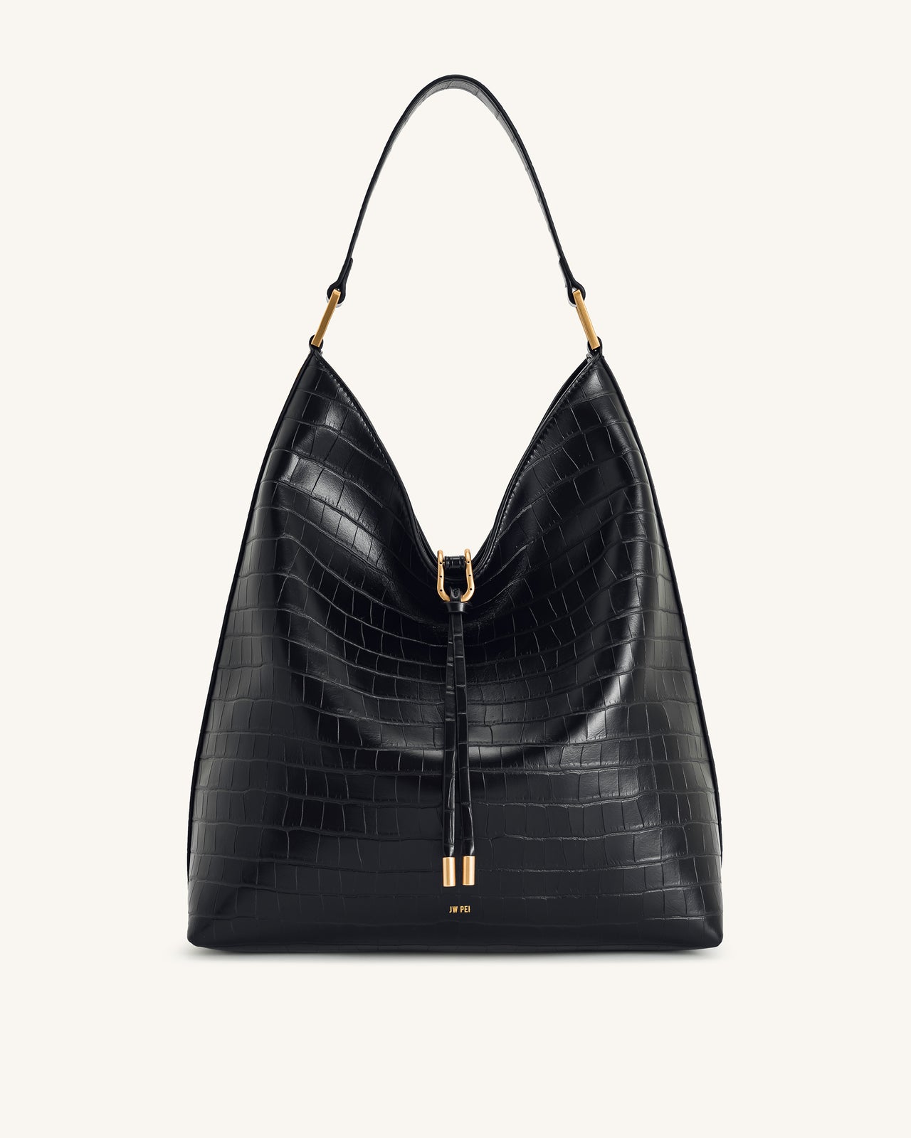 Aria Borsa a Spalla - Coccodrillo Nero