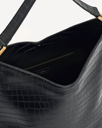 Aria Borsa a Spalla - Coccodrillo Nero