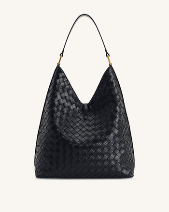 Aria Borsa A Spalla Con Texture Intrecciata - Nera