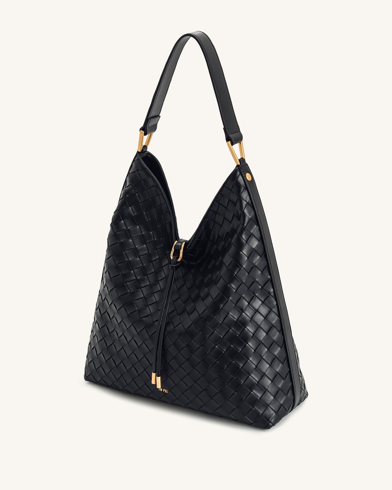 Aria Borsa A Spalla Con Texture Intrecciata - Nera