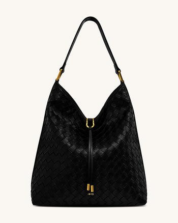 Aria Borsa A Spalla Con Texture Intrecciata - Nera