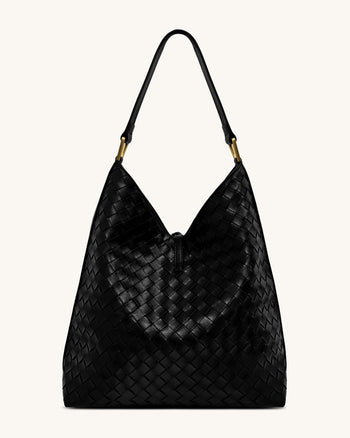 Aria Borsa A Spalla Con Texture Intrecciata - Nera