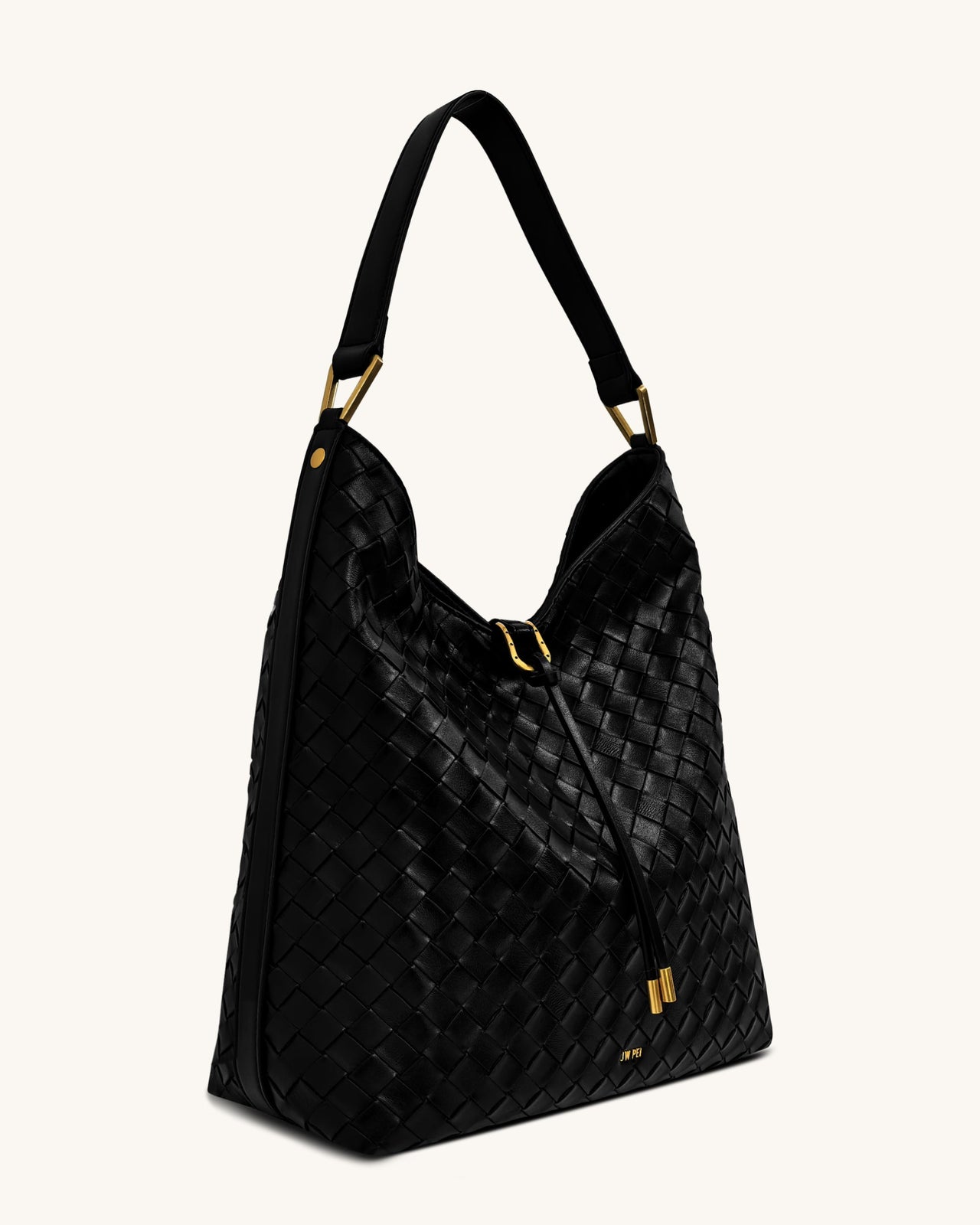 Aria Borsa A Spalla Con Texture Intrecciata - Nera