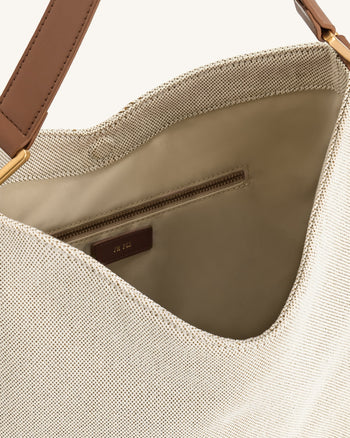 Aria Borsa a Spalla - Tela Marrone