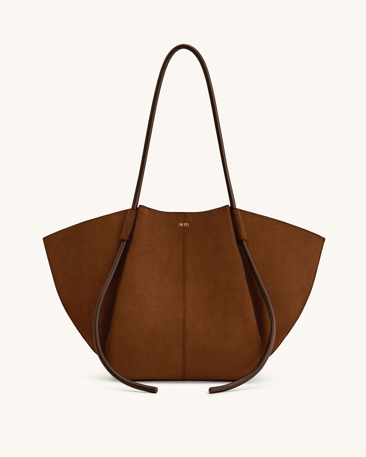 Nala Borsa Tote Ampia in Finta Pelle Scamosciata - Marrone