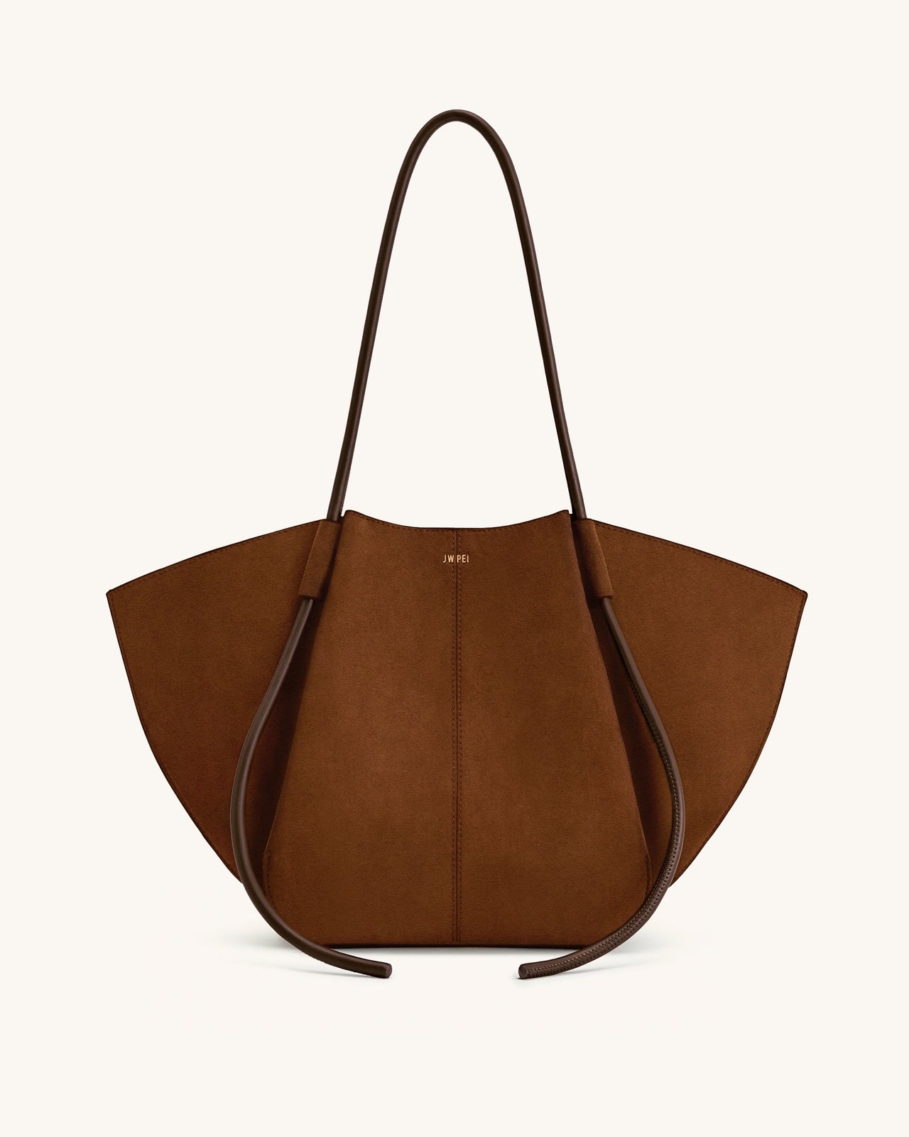 Nala Borsa Tote Ampia in Finta Pelle Scamosciata - Marrone