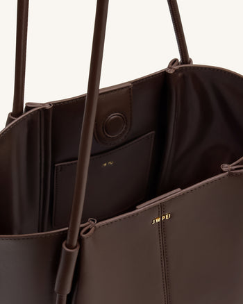 Nala Borsa Tote Ampia - Marrone Scuro