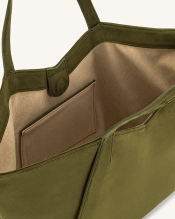 Kiana Borsa Tote a Grande Capacità - Verde Oliva Scuro