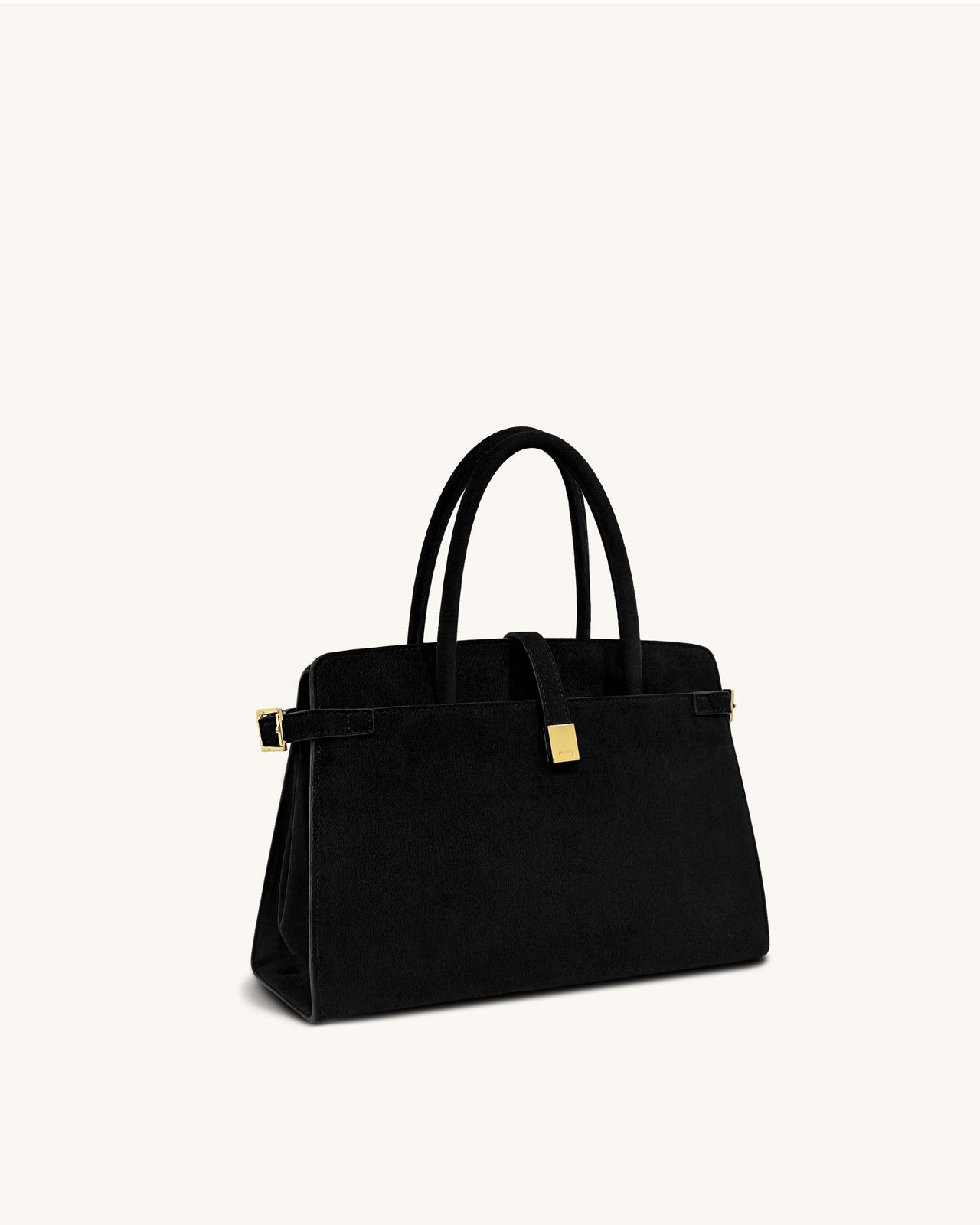 Saige Borsa Tote in Finta Pelle Scamosciata - Nero
