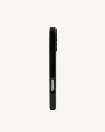 Golden Custodia per telefono con cristallo artificiale a forma di cavallo - Nero