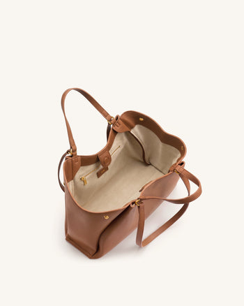 Virelia Borsa tote a doppio manico - Cognac