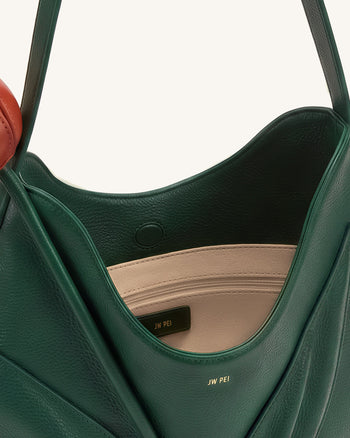 Borsa a spalla a forma di tulipano - Verde bosco