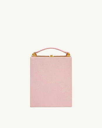 Taya Clutch a Forma di Libro con Motivo Pappagallo Tropicale - Rosa