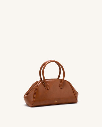 Veda Borsa a bauletto con finitura vintage - Marrone cuoio