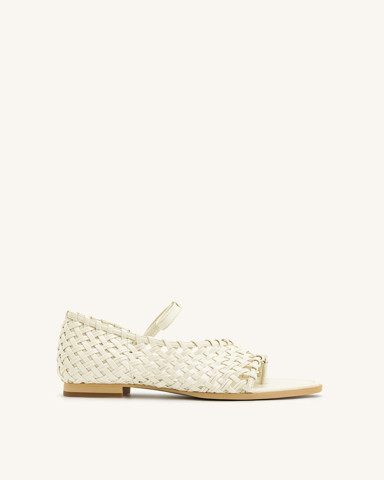 Infradito con Cinturino Intrecciato Jocelyn - Beige