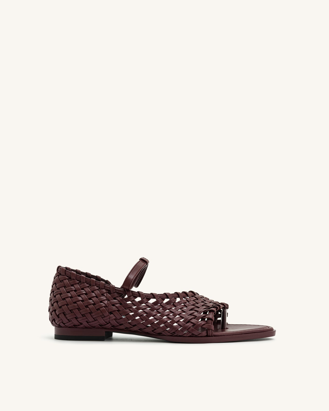 Infradito con Cinturino Intrecciato Jocelyn - Rosso Claret
