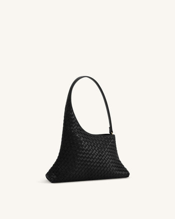 Lyra Borsa a tracolla intrecciata - Nero