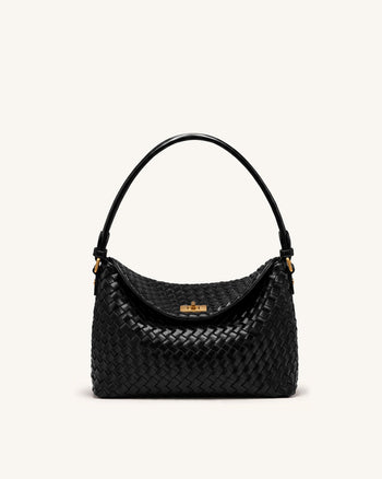 Lucia Borsa hobo intrecciata - Nero