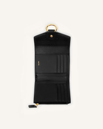 Stella Portafoglio- Nero Grana Vegan Pelle