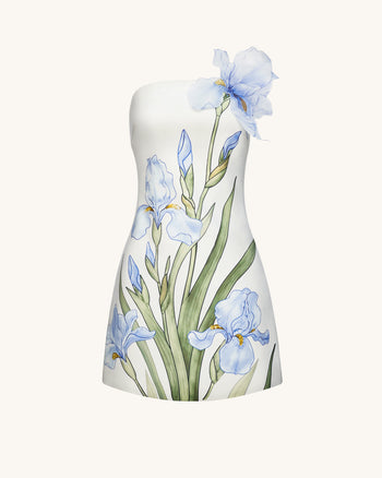 Mini abito a stampa floreale - Bianco