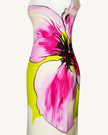 Olivia Abito a Collo Alto con Fiori - Multicolore