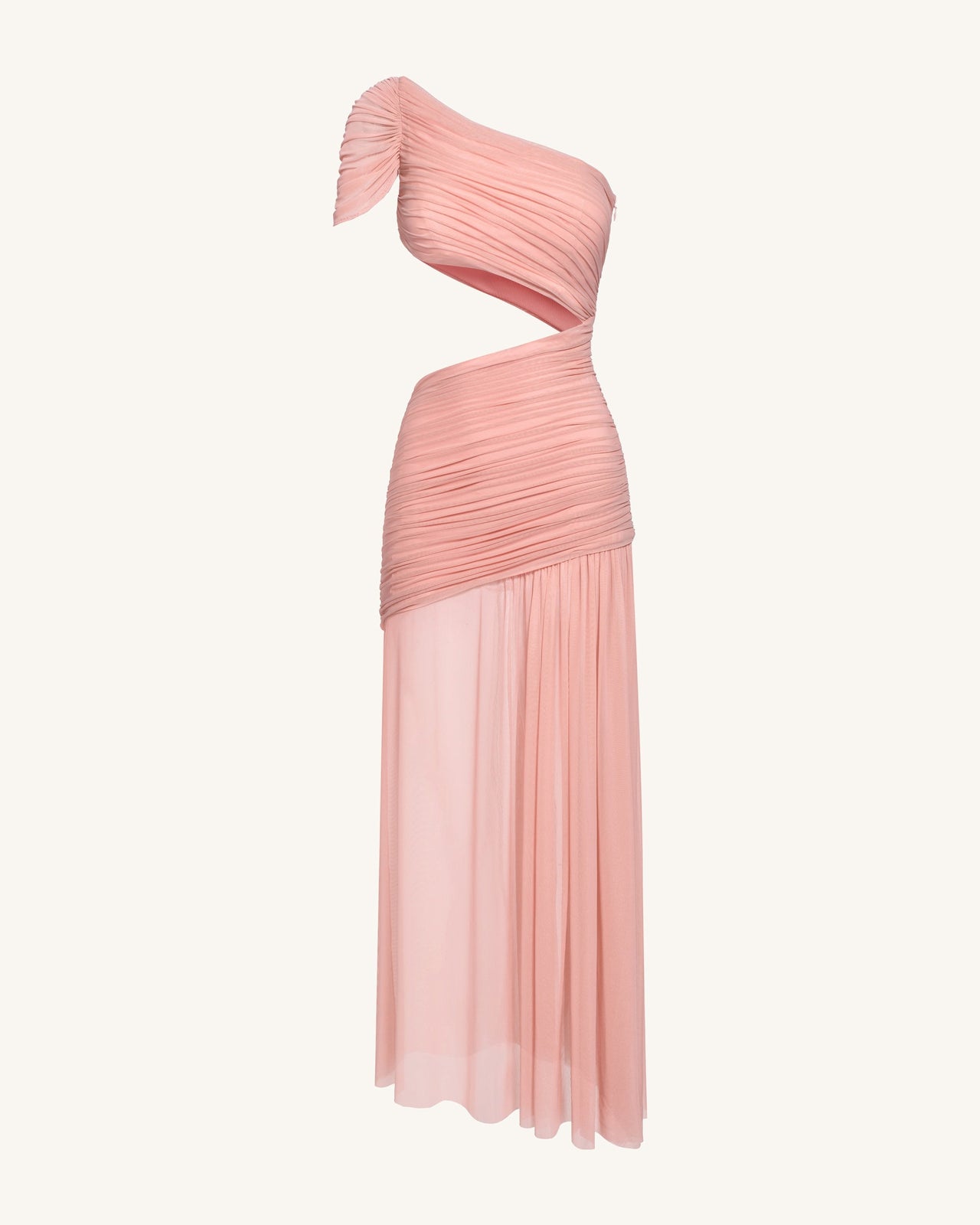Mia Abito In Rete Plissettato - Blush