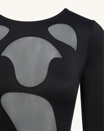 Ava Abito Bodycon Con Tagli - Nero