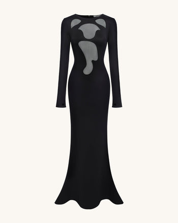 Ava Abito Bodycon Con Tagli - Nero