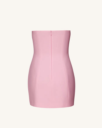 Blossoming Elegance Abito Senza Spalline - Rosa