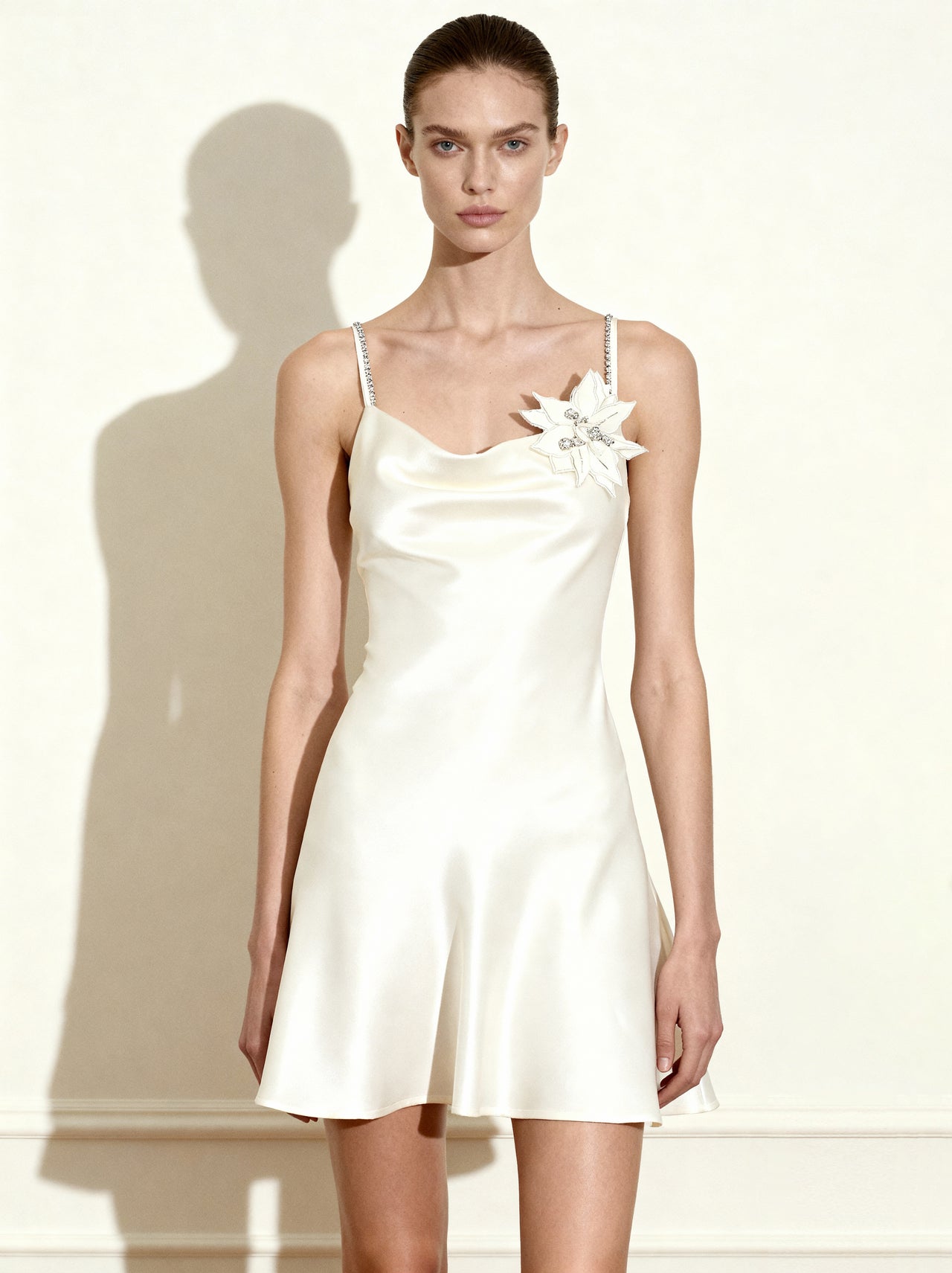 Slip Cristallo Flora - Bianco