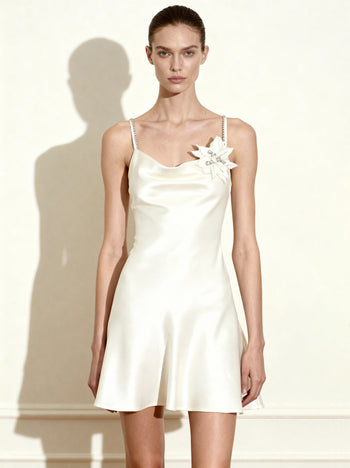 Slip Cristallo Flora - Bianco