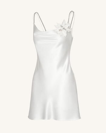 Slip Cristallo Flora - Bianco