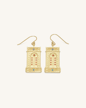 Orecchini Arco Romano - Placcato oro 18 ct & Zircone Multicolor