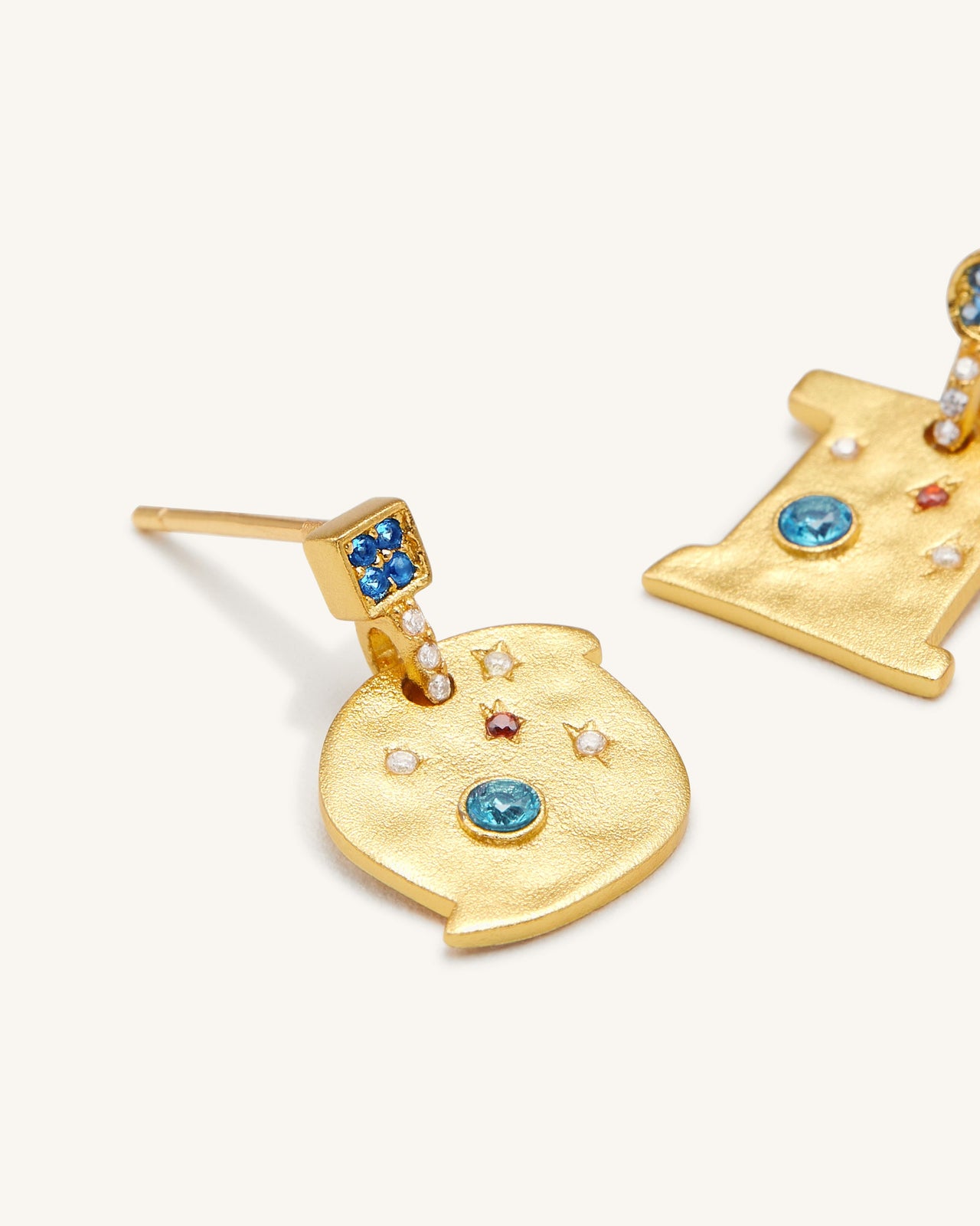 Orecchini Cosmos - Placcato oro 18 ct & Zircone Multicolor