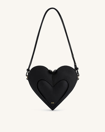 Borsa a tracolla a forma di cuore Francisca - Nero