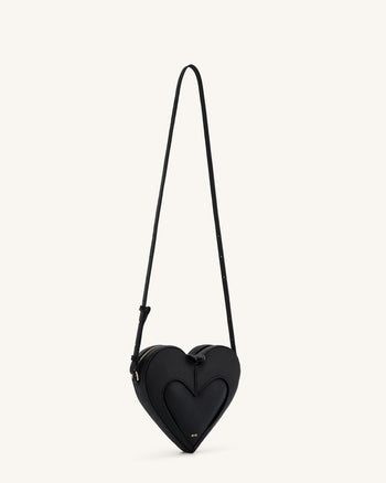 Borsa a tracolla a forma di cuore Francisca - Nero