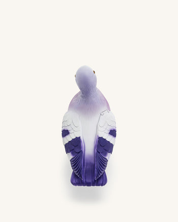 Clutch Kallie con motivo di piccione-viola
