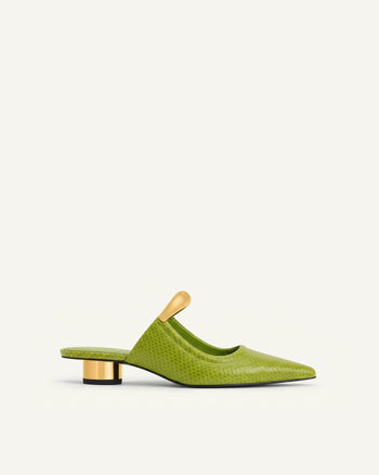 Helena Sabot stampa serpente traforati - Verde