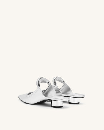 Sabot Helena traforati - Argento