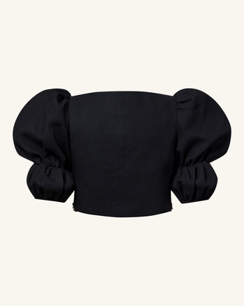 Set Di Tweed Con Perle - Nero