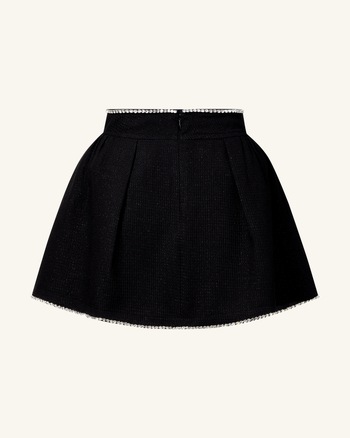 Set Di Tweed Con Perle - Nero