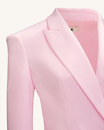 Lily Giacca doppiopetto in satin - Rosa