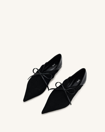 Reilly Ballerine Con Rete A Maglie - Nero